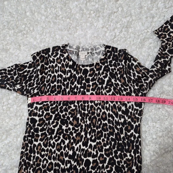 J.Crew Tippi Leopard Print Sweater XS Animal Print Pullover - Picture 6 of 7